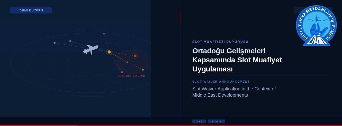 ORTA DOĞU GELİŞMELERİ KAPSAMINDA SLOT MUAFİYET UYGULAMASI