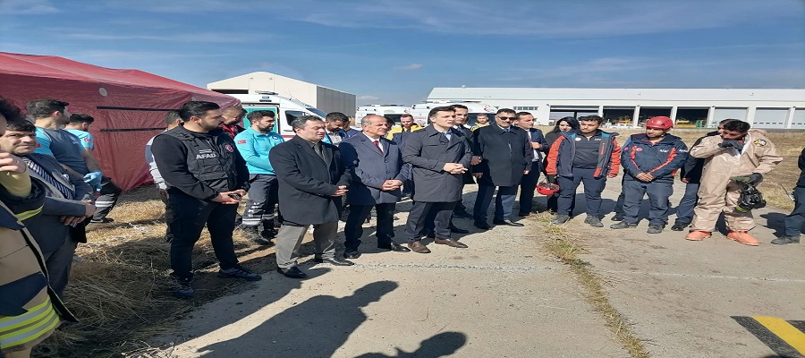 HAVALİMANIMIZDA GENİŞ KATILIMLI ACİL DURUM TATBİKATI DÜZENLENDİ