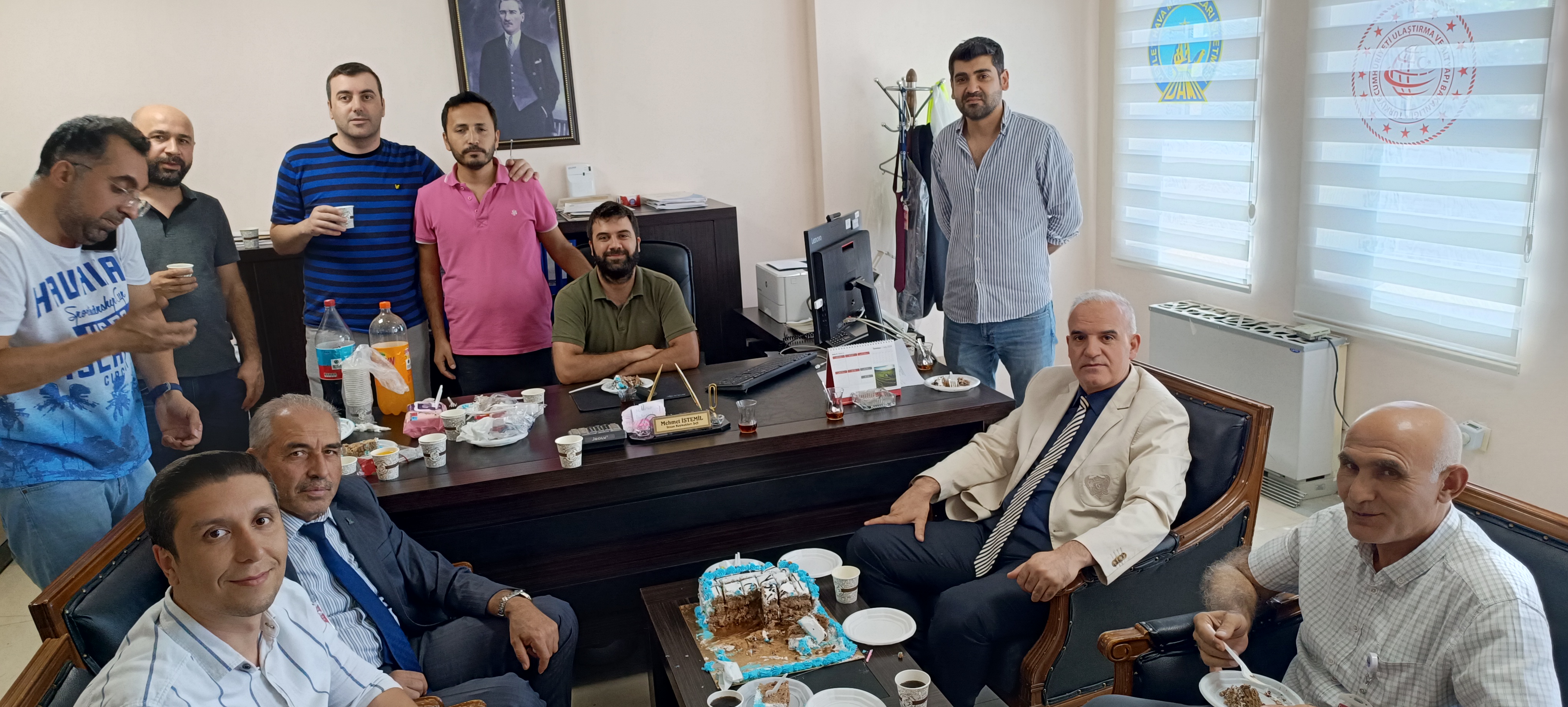 Havalimanımız Personeli Sertaç ÇİNPOLAT' ın Hatay Havalimanına Şef Olarak Atanması Sebebiyle  Veda Yemeği Düzenlendi