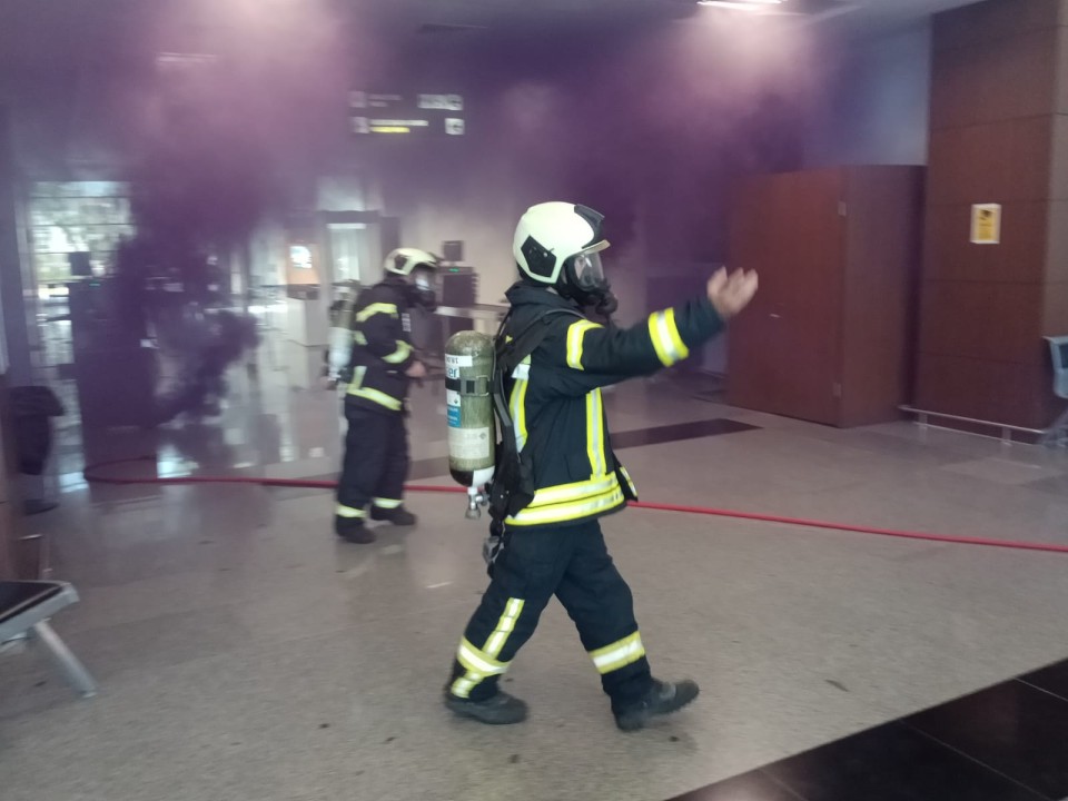 Çanakkale Havalimanında Deprem ve Yangın Tatbikatı