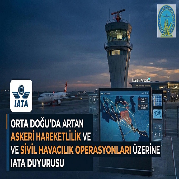 ORTA DOĞU'DA ARTAN HAREKETLİLİK VE SİVİL HAVACILIK OPERASYONLARI ÜZERİNE IATA DUYURUSU