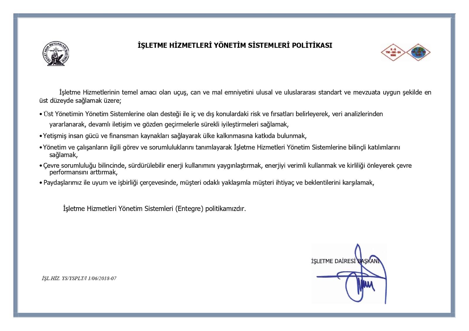 İŞLETME HİZMETLERİ YÖNETİM SİSTEMLERİ POLİTİKASI.JPG
